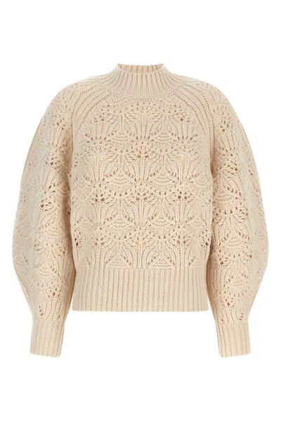 Zimmermann Sweater 'hypnotic Cable Knit' In Beige