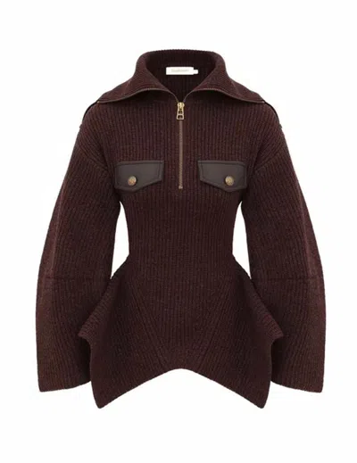 Zimmermann Sweater In Maroon