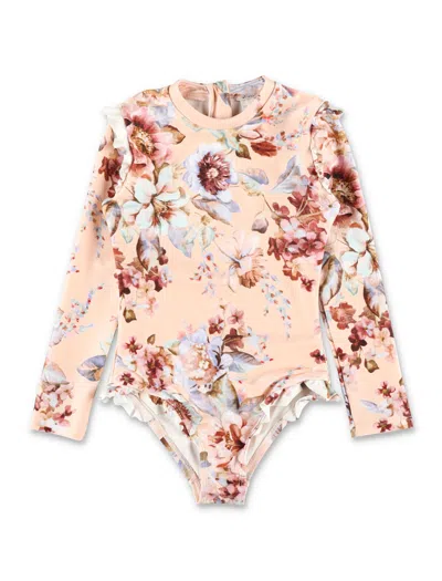 Zimmermann Kids' Swimsuit Long Sleeves In Neutral