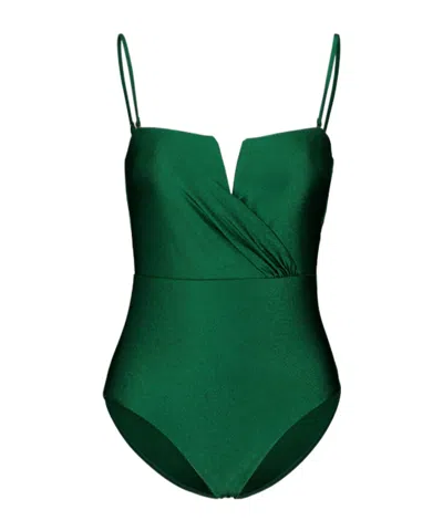 Zimmermann Swimsuit With Detachable Straps In Green