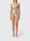 Zimmermann Womens Vanilla Floral Patience Tuck Plunge Floral One-piece Swimsuit In Multi