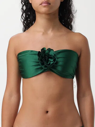 Zimmermann Waverly Flower Bandeau Bra In Emerald