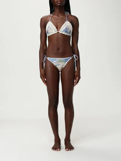 Zimmermann Swimsuit  Woman Color Gnawed Blue In White