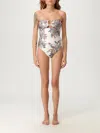 Zimmermann Rhiannon Hardware-detailed Strapless One-piece Swimsuit In White