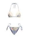 Zimmermann Cascadian Crochet Swimsuit In Gray
