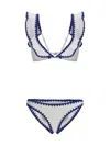 Zimmermann Maxine Crochet Frill Bikini In Animal Print