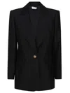 Zimmermann Hypnotic Wool-silk Blend Tailored Jacket In Black
