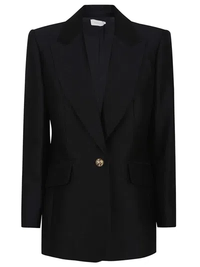 ZIMMERMANN TAILORED BLACK WOOL BLEND JACKET
