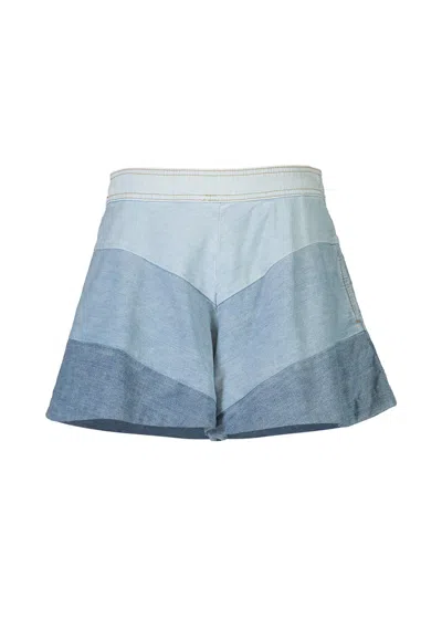 Zimmermann Tallow Chevron Denim Short