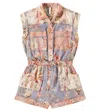 Zimmermann Tallow Playsuit In Multicoloured