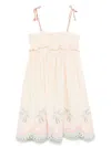Zimmermann Cotton Embroidered Tallow Dress In Neutrals