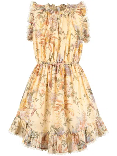 Zimmermann Kids' Tallow Dress In Yellow