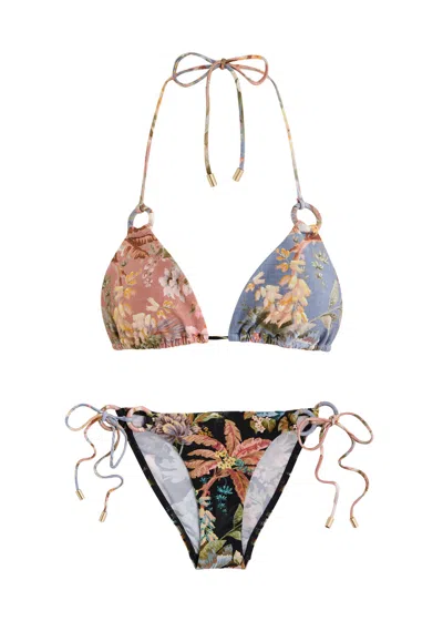 ZIMMERMANN ZIMMERMANN TALLOW FLORAL-PRINT BIKINI