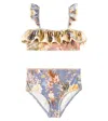 Zimmermann Tallow Frill Bikini In Multicoloured