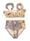 Zimmermann Tallow Kids Frill Bikini In Multi