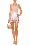 Zimmermann Tallow Metallic Scoop Tank In Pink-gold In White