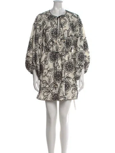 Pre-owned Zimmermann Tallow Mini Dress Mini Dress In Neutrals