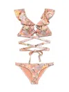 Zimmermann Floral-printed Bikini Set In Multi