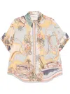 Zimmermann Tallow Printed Short Sleeved Shirt