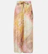 Zimmermann Womens Ombre Multi Tallow Relaxed-fit Silk Trousers Xs In Ombre Multi
