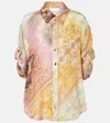 Zimmermann Tallow Shirt In Ombre Multi