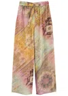 Zimmermann Womens Ombre Multi Tallow Relaxed-fit Silk Trousers Xs In Multi Print