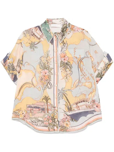 Zimmermann Tallow Relaxed Shirt Clothing