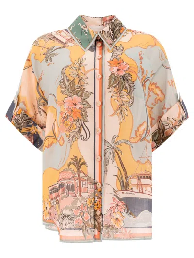 ZIMMERMANN TALLOW RELAXED SHIRT SHIRTS LIGHT BLUE