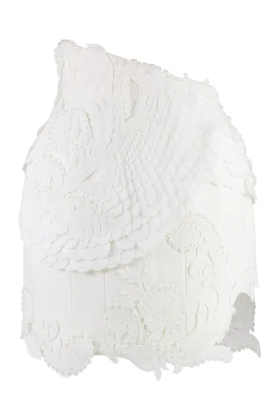Zimmermann Tama Asymmetric Miniskirt In White