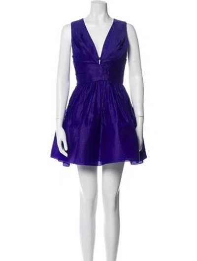Pre-owned Zimmermann Tama Mini Dress Ultramarine Mini Dress In Purple