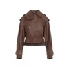 Zimmermann Tan Brown Leather Hypnotic Leather Crop Trench In Brown