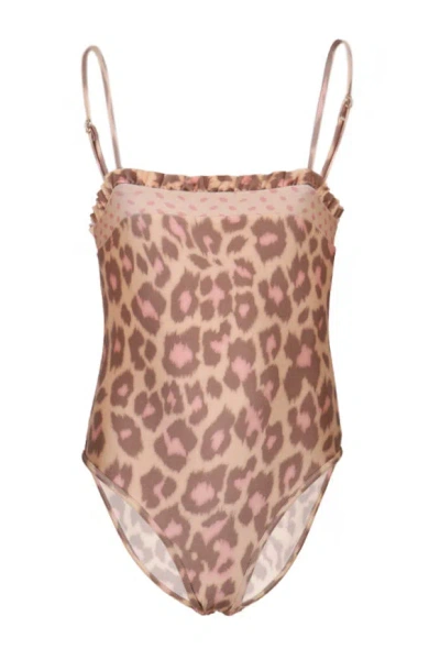 Zimmermann Tan Leopard Bandeau In Brown