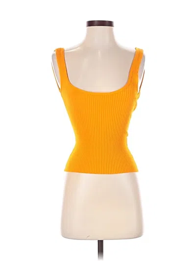 Pre-owned Zimmermann Tank Top Orange Strapless Neckline Tops