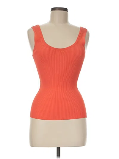 Pre-owned Zimmermann Tank Top Orange Strapless Neckline Tops