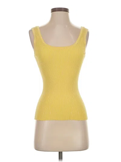 Pre-owned Zimmermann Tank Top Yellow Strapless Neckline Tops