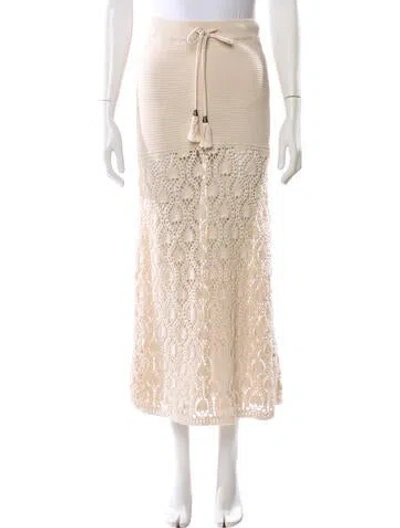 Pre-owned Zimmermann Tassel Accents Midi Length Skirt In Neutral