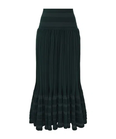 Zimmermann Teal Rebellion Midi Skirt In Black