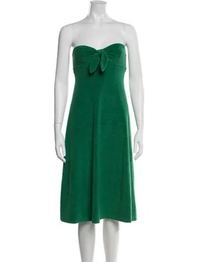 Pre-owned Zimmermann Terry Cloth Midi Length Dress In Green
