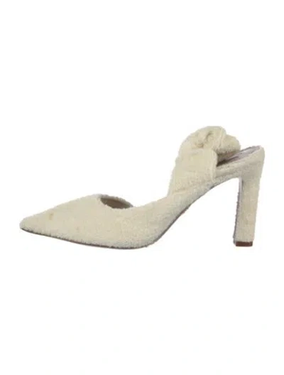 Pre-owned Zimmermann Terry Cloth Mules In Neutrals