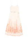 Zimmermann The Wanderlust Print Midi Dress In Multi