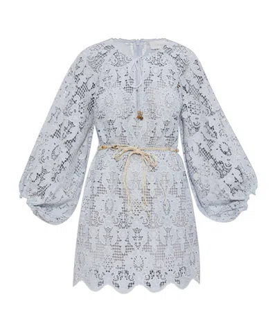 Zimmermann Coco Lace Mini Dress In White