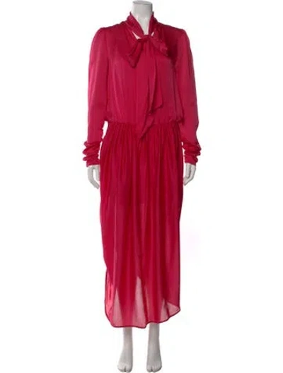 Pre-owned Zimmermann Tie Neck Mini Dress In Pink