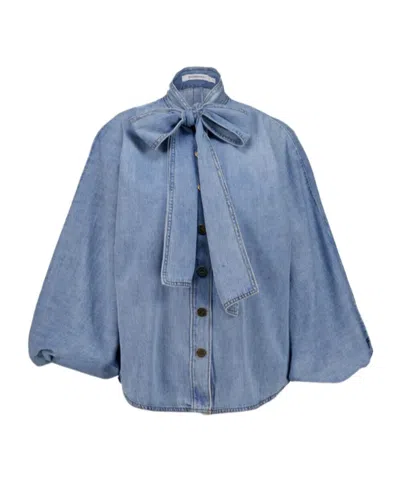 Zimmermann Tie Shirt In Blue