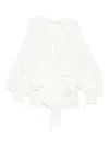 Zimmermann Tie-waist Blouse In White