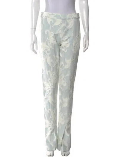 Pre-owned Zimmermann Tie-dye Print Straight Leg Pants In Blue