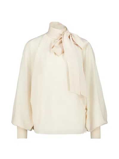 Zimmermann Tie-neck Sweater In Neutral