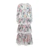Zimmermann Beige Acacia Printed Cotton Long Dress