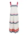 Zimmermann Tiered Grosgrain-trimmed Dress In White Linen In White