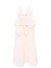 Zimmermann Crush Embroidered Linen-silk Maxi Dress In Pink