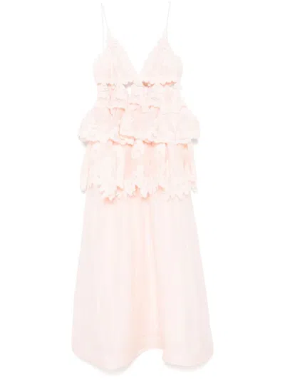 ZIMMERMANN TIERED LACE MAXI DRESS